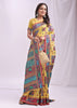 Empire Yellow Woven Linen Cotton Saree