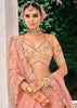 Coral Peach Heavy Embroidered Designer Lehenga