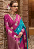 Horizon Blue Banarasi Satin Silk Saree