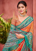 Russet Orange Woven Kanjivaram Silk Saree