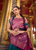 Peacock Blue Woven Banarasi Silk Saree