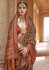 Autumn Brown Printed Patola Saree