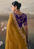 Mustard Yellow Tissue Embroidered Wedding Wear Saree