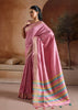 Lilac Pink Woven Banarasi Silk Saree