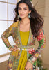 Antique Yellow Shrug Style Anarkali with Embroidered Work