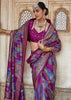 Orchid Purple Printed Soft Silk Saree