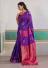 Deep Purple Banarasi Silk Saree