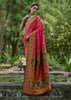 Raspberry Pink Woven Kashmiri Jamewar Silk Saree