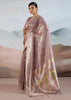 Mauve Woven Banarasi Tissue Silk Saree