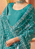 Tropical Green Designer Tissue Silk Saree