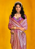 Sweet Lavender Dual Tone Woven Kanjivaram Silk Saree