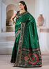 Hunter Green Patola Silk Saree