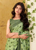 Pista Green Woven Linen Silk Saree