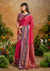 Scarlet Red Woven Banarasi Silk Saree