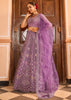 Lilac Purple Embroidered Net Lehenga