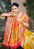Cyber Yellow Woven Kanjivaram Silk Saree