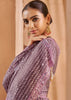 Dusky Purple Designer Tissue Silk Saree