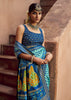 Scuba Blue Printed Patola Silk Saree