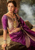 “Exclusive Offer” : Wine Purple Woven Banarasi Silk Saree