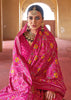 Magenta Pink Printed Patola Silk Saree