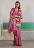Mellow Mauve Woven Satin Silk Saree