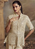 Vanilla White Embroidered Plazzo Suit Set