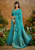 Azure Blue Woven Banarasi Silk Saree
