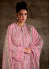 Baby Pink Embroidered Suit Set With Digital Print