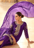 True Purple Embroidered Designer Suit Set