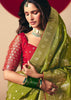 Henna Green Woven Banarasi Silk Saree