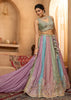 Multicolored Georgette Embroidered Sequins Lehenga Set
