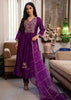Royal Iris Purple Embroidered Saree (10702047117505)
