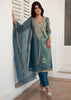 Classic Light Blue Embroidered Suit Set (10702879850689)