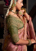 “Exclusive Offer” : Polignac Pink Woven Banarasi Satin Silk Saree