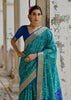 Antique Blue Woven Patola Silk Saree