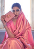 Blossom Pink Woven Kanjivaram Silk Saree