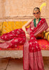 Bridal Red Woven Banarasi Georgette Silk Saree