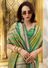 Light Green Tissue Banarasi Silk Saree with Contrast Border