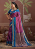 Orchid Purple Woven Banarasi Tussar Silk Saree