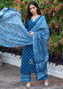 Indigo Blue Bloom Print Suit Set (10702035419329)