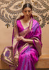 PURPLE AND GOLD WOVEN KANJIVARAM SAREE (6946402795713)