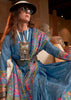 Mariuna Blue Madhubani Printed Saree