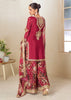 Cherry Red Designer Palazzo Set