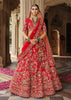 Bridal Red Heavy Embroidered Designer Lehenga