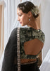 Pre Order: Jet Black Designer Silk Saree