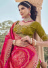 Olive Green Embroidered Designer Lehenga Set
