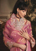 Dusty Pink Tissue Organza Designer Saree