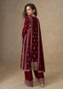 Beautiful Maroon Embroidered Suit Set