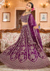 Regal Violet Embroidered Net Lehenga
