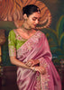 Orchid Haze Woven Embroidered Saree